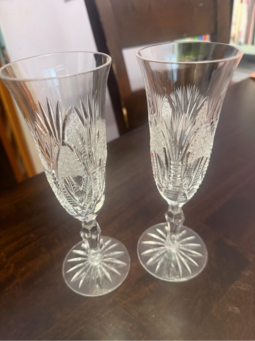 Bohemia crystal Champagne Flutes Set of 2